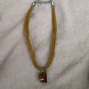 Citrine sterling silver necklace on rope chain - absolutely stunning! 18”